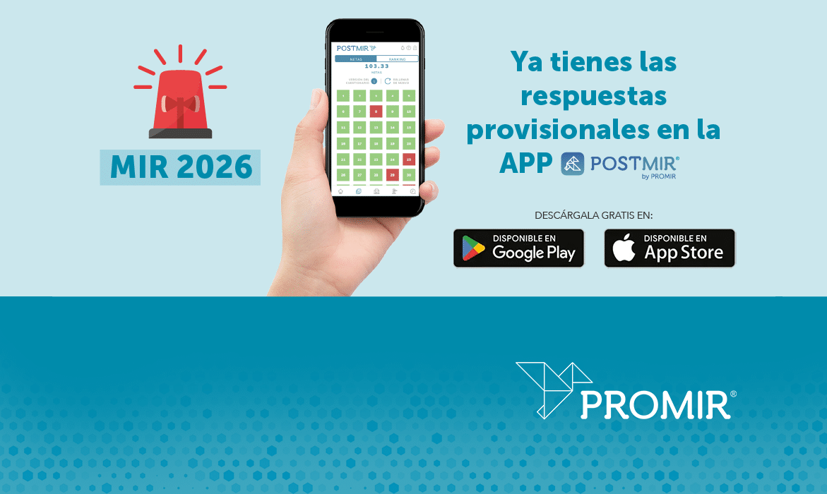 Respuestas provisionales del MIR 2026 consultadas en la aplicación PostMIR de PROMIR